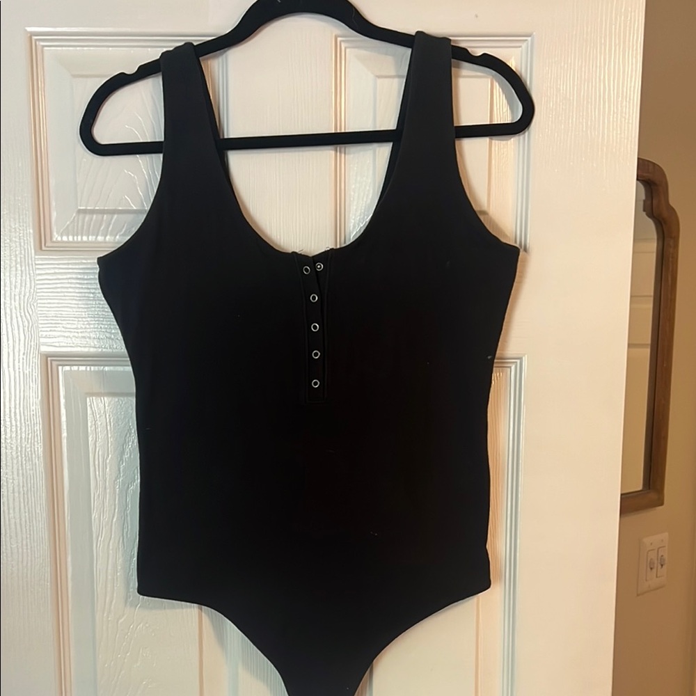 A&F Black Bodysuit with Scoop Neckline